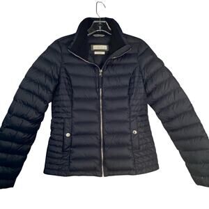 Abercrombie & Fitch Down Series Puffer Zip-Up Jacket Women S Insulated Dark Blue